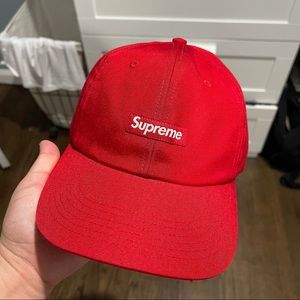 Supreme Cordura Small box logo 6-panel red